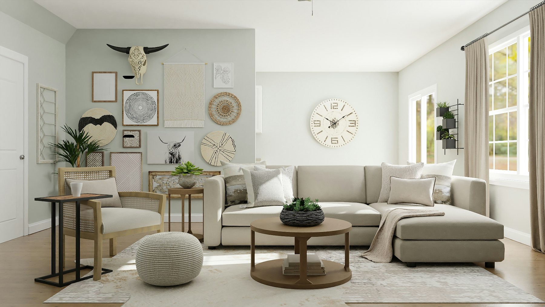 Wood flooring in a contemporary interior